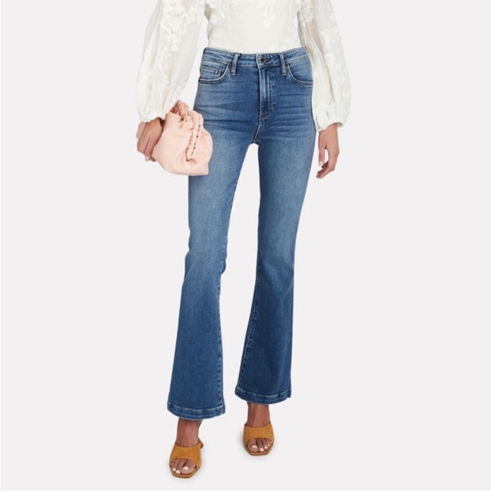 Le Jean Remy High Rise Flare denim in Dream Wash
